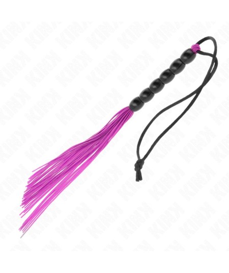 KINK - MINI LÁTIGO DE SILICONA CON AGARRE 6 BOLAS MORADO 26 CM