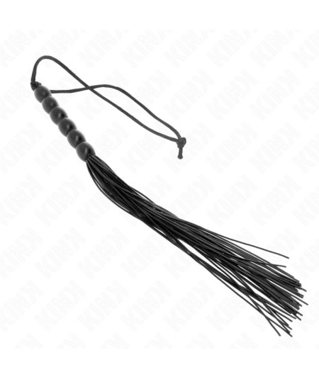 KINK - MINI LÁTIGO DE SILICONA CON AGARRE 6 BOLAS NEGRO 26 CM