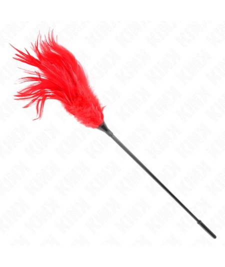 KINK - PLUMAS MÚLTIPLES PARA COSQUILLAS ROJO 45 CM