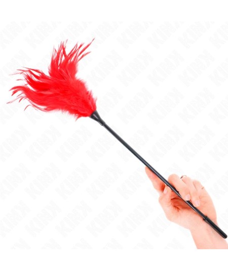 KINK - PLUMAS MÚLTIPLES PARA COSQUILLAS ROJO 45 CM