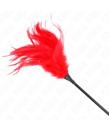 KINK - PLUMAS MÚLTIPLES PARA COSQUILLAS ROJO 45 CM