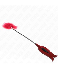 KINK - PLUMAS PARA COSQUILLAS CON PALETA FORMA DE ROSA 38 CM