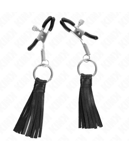 KINK - PINZAS PARA PEZONES CON BORLAS DE POLIPIEL 6 CM