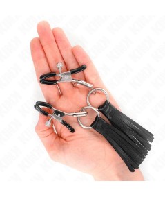 KINK - PINZAS PARA PEZONES CON BORLAS DE POLIPIEL 6 CM