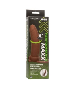 CALEXOTICS - MAXX DOBLE PENETRADOR GRUESO 10 VIBRACIONES MULATO