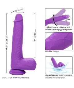 CALEXOTICS - STUDS VIBRADOR RECARGABLE Y GIRATORIO 10 VIBRACIONES VIOLETA