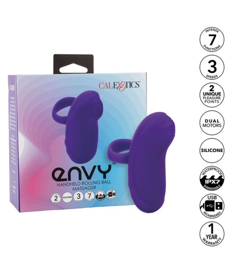 CALEXOTICS - ENVY MASAJEADOR DE BOLA RODANTE 7 VIBRACIONES MORADO