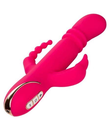 CALEXOTICS - JACK FANTASY TRIPLE VIBRADOR CALENTABLE RABBIT ROSA