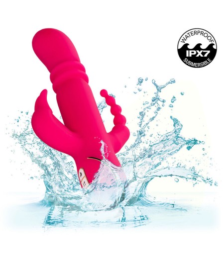 CALEXOTICS - JACK FANTASY TRIPLE VIBRADOR CALENTABLE RABBIT ROSA