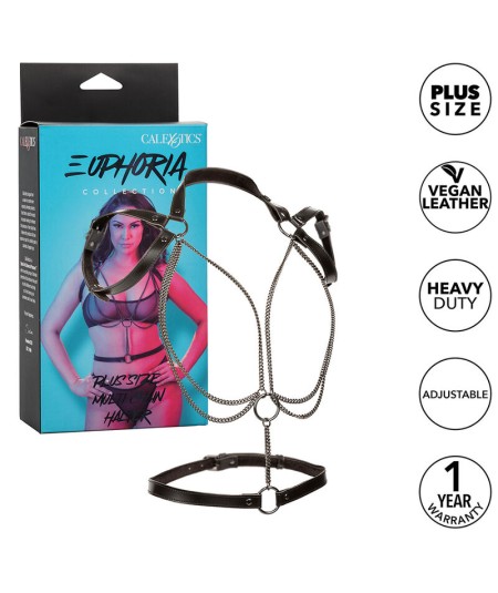 CALEXOTICS - EUPHORIA ARNÉS ESTILO CABESTRO CON MÚLTIPLES CADENAS PREMIUM TALLA PLUS