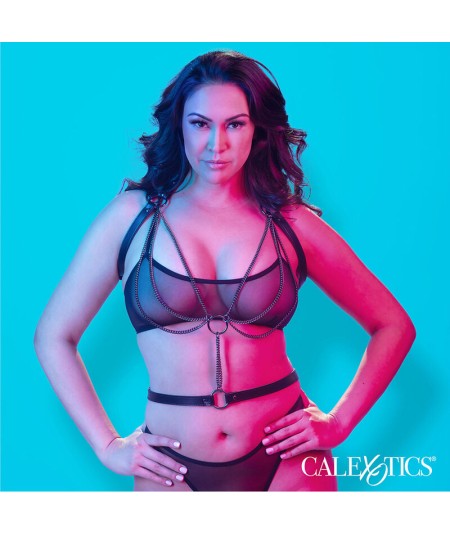 CALEXOTICS - EUPHORIA ARNÉS ESTILO CABESTRO CON MÚLTIPLES CADENAS PREMIUM TALLA PLUS