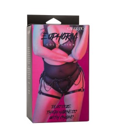 CALEXOTICS - EUPHORIA ARNÉS DE MUSLO CON CADENAS PREMIUM TALLA PLUS