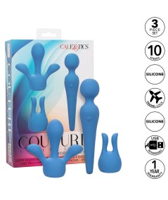 CALEXOTICS - COUTURE KIT VIBRADOR WAND 10 VIBRACIONES AZUL