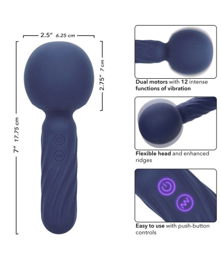 CALEXOTICS - CHARISMA SEDUCTION MASAJEADOR 12 FUNCIONES 17,75 CM X 6,25 CM MORADO