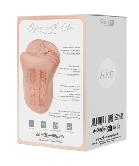 ALIVE - LOLA MASTURBADOR DOBLE MASCULINO VAGINA & ANO SUPER REALÍSTICO NATURAL