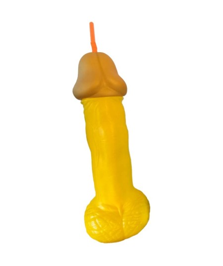 DIABLO PICANTE - VASO PENE PLÁSTICO AMARILLO