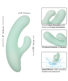 CALEXOTICS - PACIFICA FIJI VIBRADOR Y ESTIMULADOR PUNTO G 10 VIBRACIONES AQUA