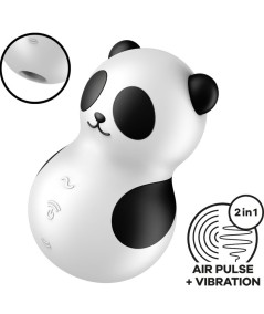 SATISFYER - POCKET PANDA ESTIMULADOR & VIBRADOR BLANCO Y NEGRO