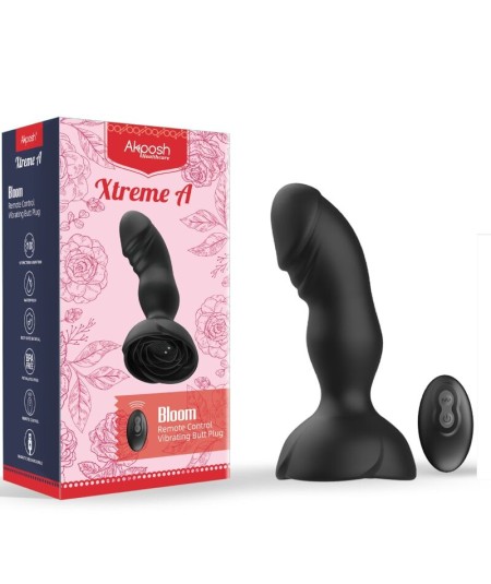 ARMONY - EXTREME A BLOOM ROSA VIBRADOR & PLUG ANAL CONTROL REMOTO NEGRO