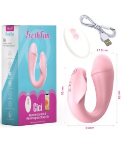 ARMONY - FRESHFUN CICI VIBRADOR STRAP-ON CONTROL REMOTO Y APP 10 VIBRACIONES ROSA