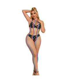 SUBBLIME - 952358 BODYSTOCKING DE REJILLA CUELLO HALTER ARCOIRIS TALLA ÚNICA