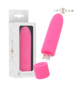 INTENSE - SYMONE BALA VIBRADORA RECARGABLE POR USB 8 VIBRACIONES ROSA 10 X 2.2 CM