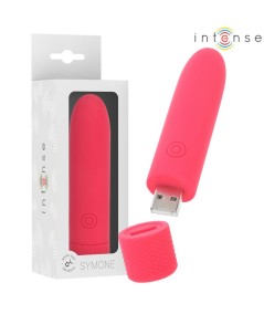 INTENSE - SYMONE BALA VIBRADORA RECARGABLE POR USB 8 VIBRACIONES ROJO 10 X 2.2 CM