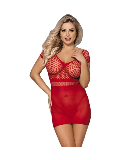 SUBBLIME - 951924 VESTIDO DE REJILLA CROCHÉ CORTO ROJO TALLA ÚNICA