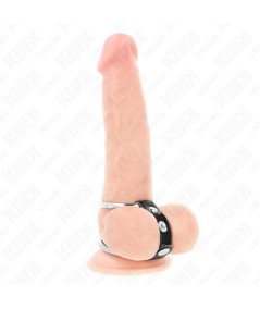 KINK - ANILLO PENE DOBLE 3.8 CM A 5 CM CONECTADOS POR CUERO