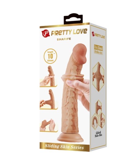 PRETTY LOVE - SHARIFE DILDO REALÍSTICO 25 CM NATURAL