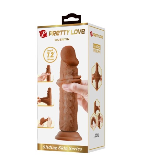 PRETTY LOVE - QUENTIN DILDO REALÍSTICO 18 CM MULATO