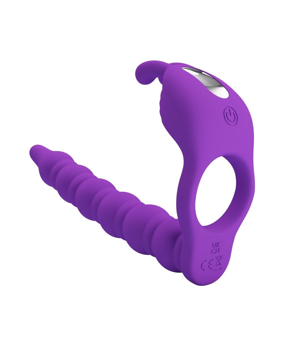 PRETTY LOVE - BLACKNEY ANILLO PENE CON PLUG VIBRADOR LILA