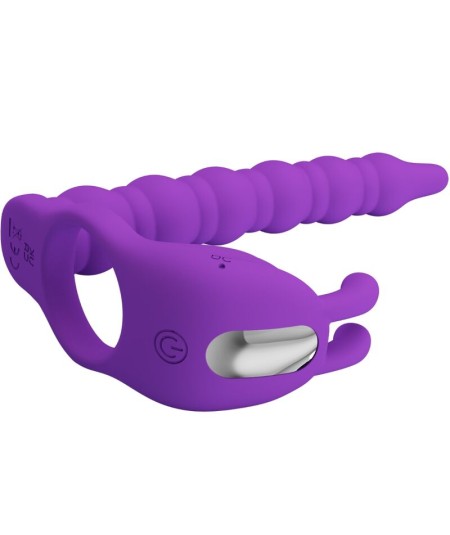 PRETTY LOVE - BLACKNEY ANILLO PENE CON PLUG VIBRADOR LILA