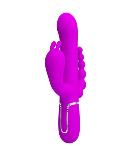 PRETTY LOVE - CAMMY TRIPLE VIBRADOR MULTIFUNCIÓN 4 EN 1 ROSA