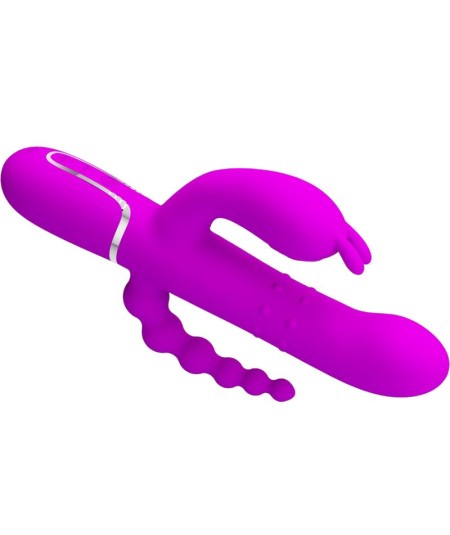 PRETTY LOVE - CAMMY TRIPLE VIBRADOR MULTIFUNCIÓN 4 EN 1 ROSA