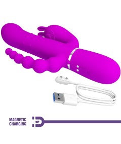 PRETTY LOVE - CAMMY TRIPLE VIBRADOR MULTIFUNCIÓN 4 EN 1 ROSA