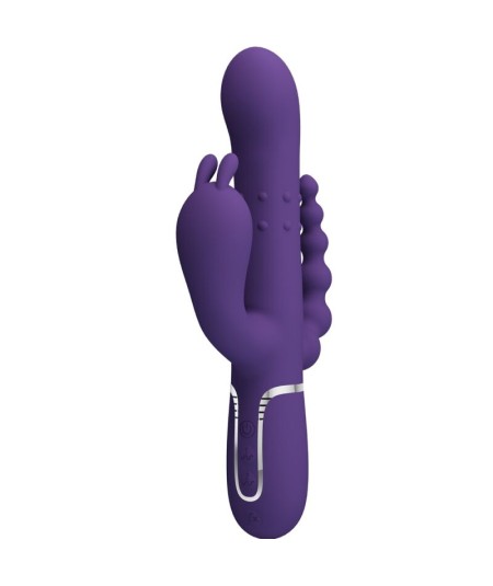 PRETTY LOVE - CAMMY TRIPLE VIBRADOR MULTIFUNCIÓN 4 EN 1 MORADO