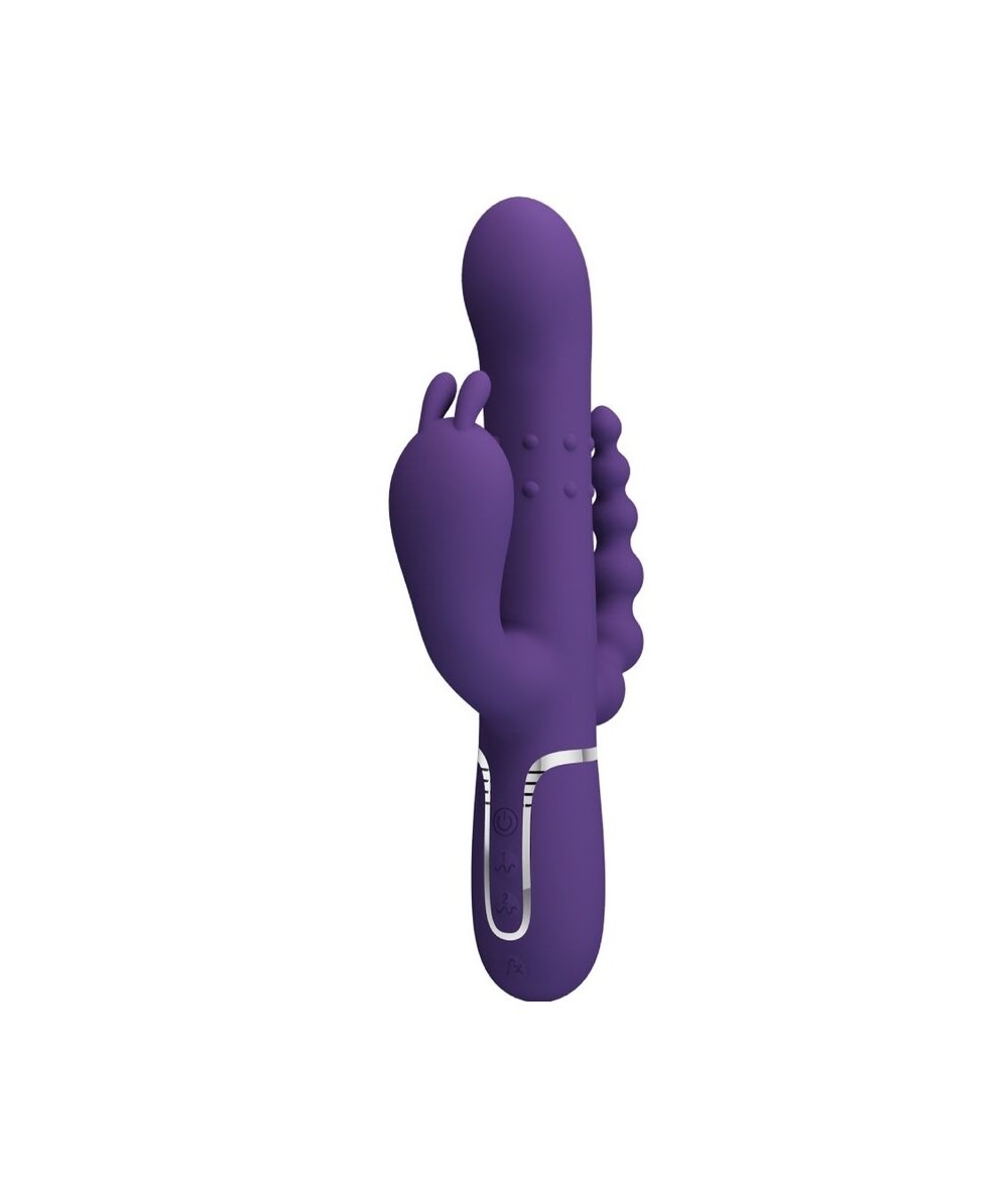 PRETTY LOVE - CAMMY TRIPLE VIBRADOR MULTIFUNCIÓN 4 EN 1 MORADO