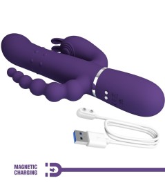 PRETTY LOVE - CAMMY TRIPLE VIBRADOR MULTIFUNCIÓN 4 EN 1 MORADO