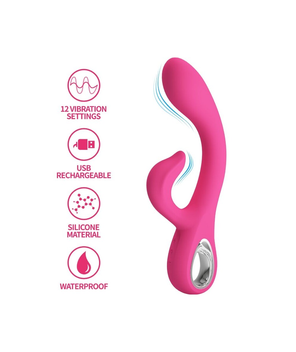 PRETTY LOVE - FRITZ VIBRADOR RABBIT 12 VIBRACIONES ROSA