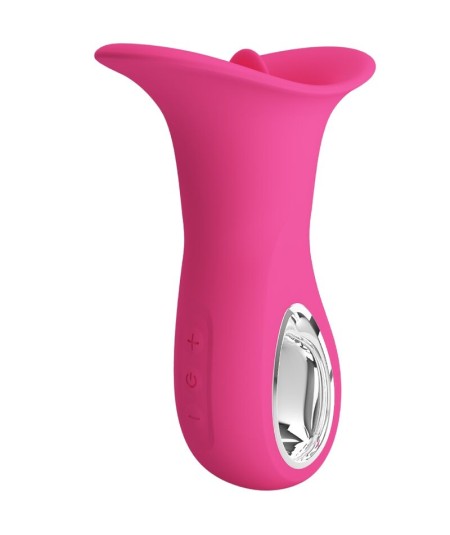 PRETTY LOVE - CLYDE VIBRADOR ORAL LENGUA VIBRADORA 12 VIBRACIONES ROSA