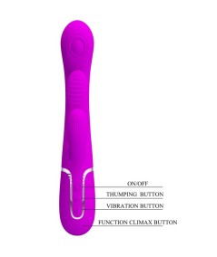 PRETTY LOVE - SHANIA TRIPLE VIBRADOR RABBIT MULTIFUNCIÓN ROSA