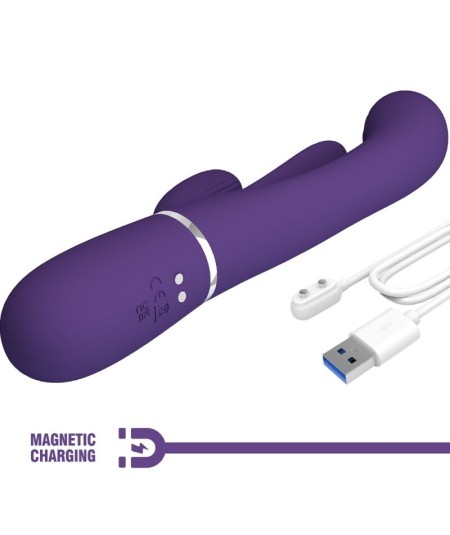 PRETTY LOVE - SHANIA TRIPLE VIBRADOR RABBIT MULTIFUNCIÓN MORADO