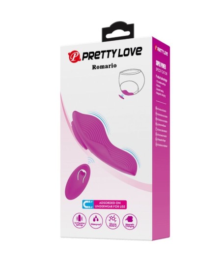 PRETTY LOVE - ROMARIO ESTIMULADOR LAY-ON CLÍTORIS CONTROL REMOTO ROSA