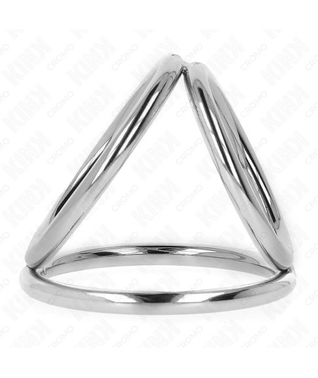 KINK - ANILLO PENE TRIPLE METAL CROMADO 3.2 CM A 4.5 CM